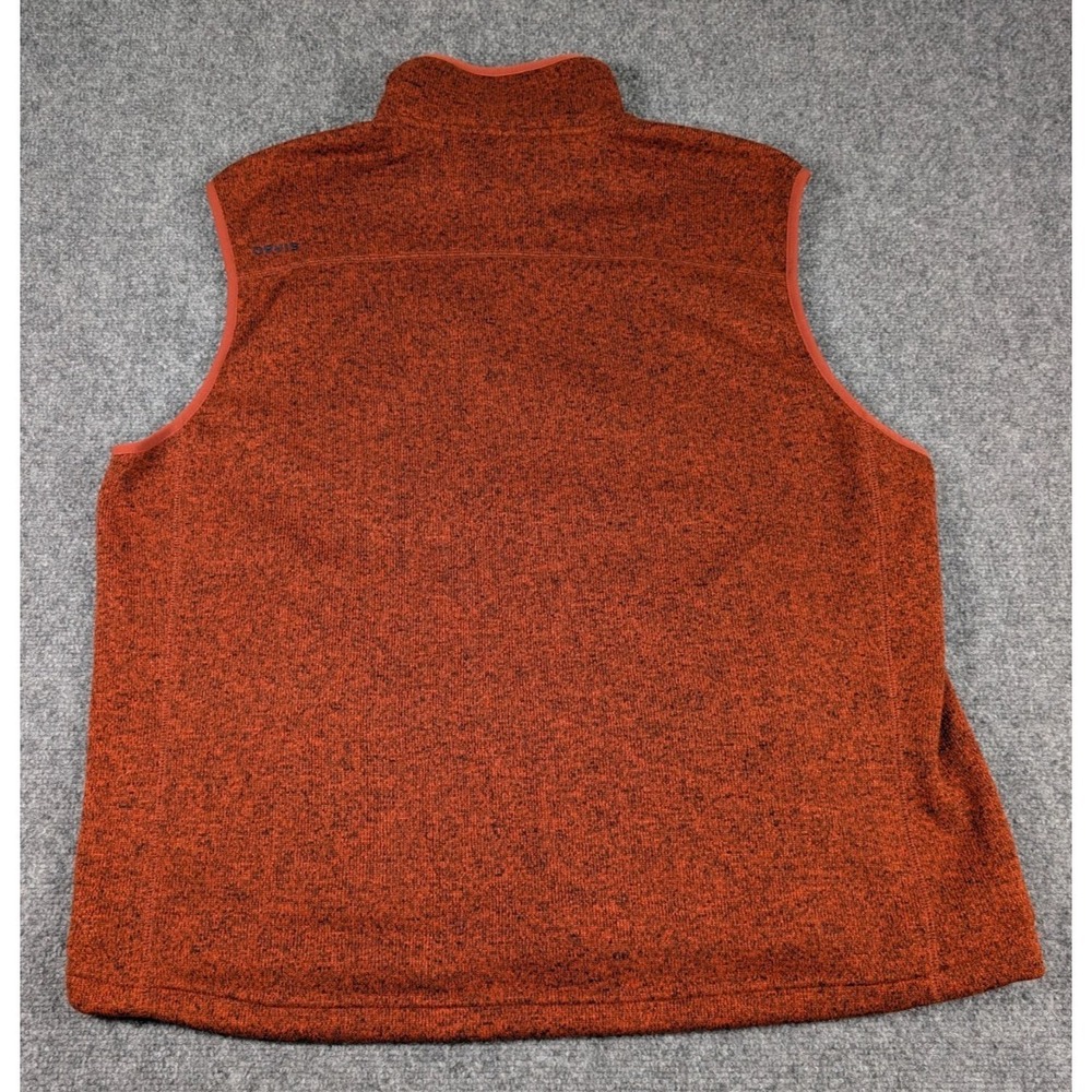Orvis R65 Sweater Fleece Vest Mens XL Sunrise Red Orange Full Zip - Picture 11 of 12
